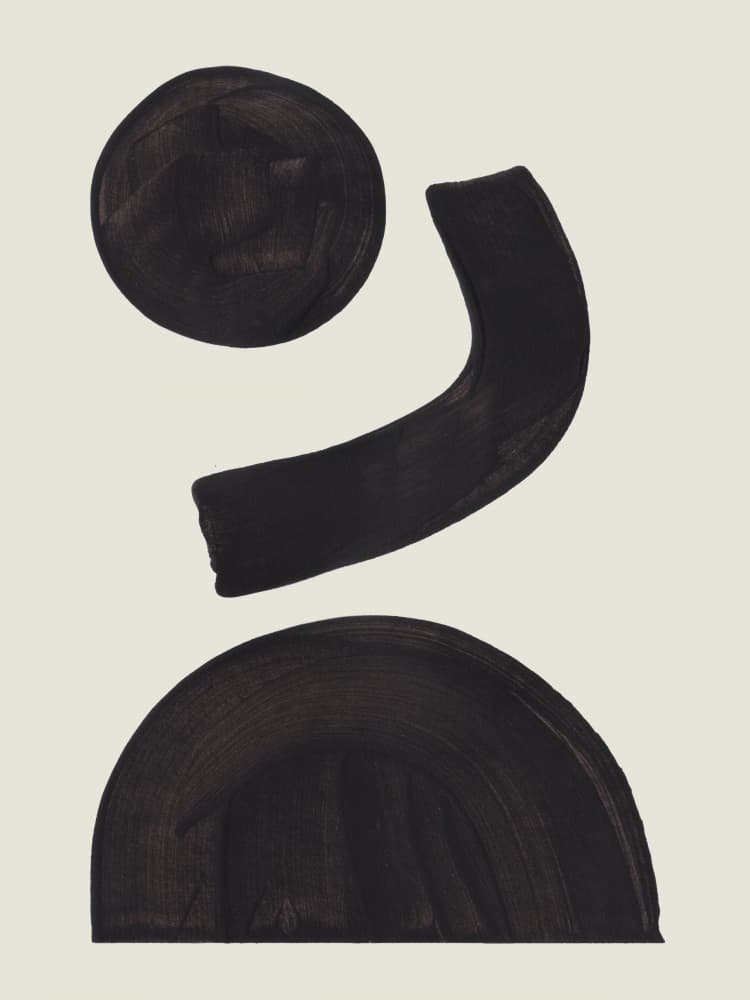 Abstract Black Shapes by Ejaaz Haniff — canvas wall art