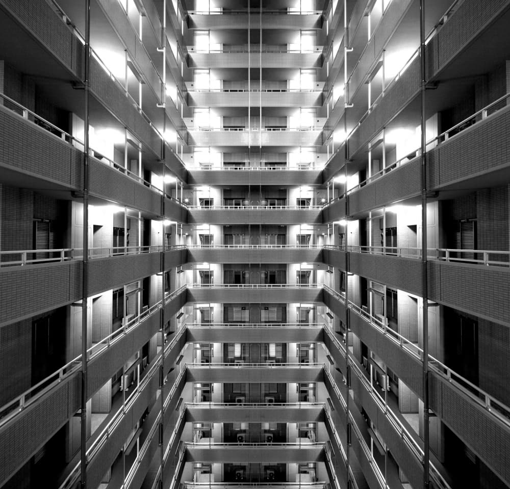 Repeating Building Geometry by Koji Tajima — canvas wall art