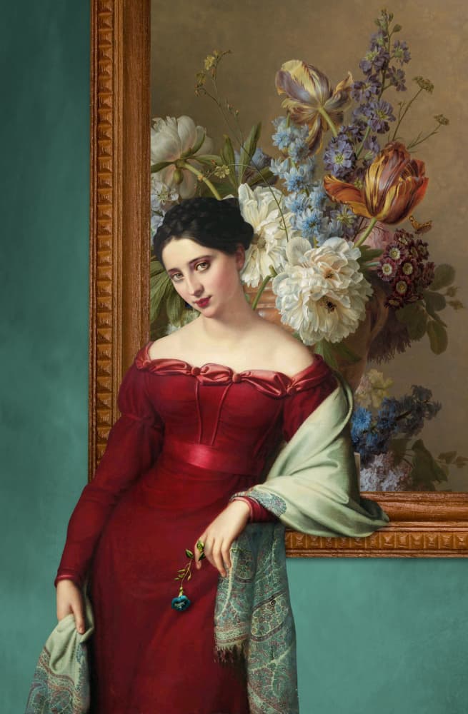 Young Elegant Lady by Marja van den Hurk — canvas wall art