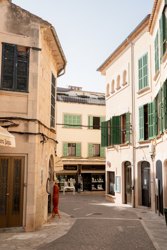 Sunny Mediterranean Street by Henrike Schenk — canvas wall art