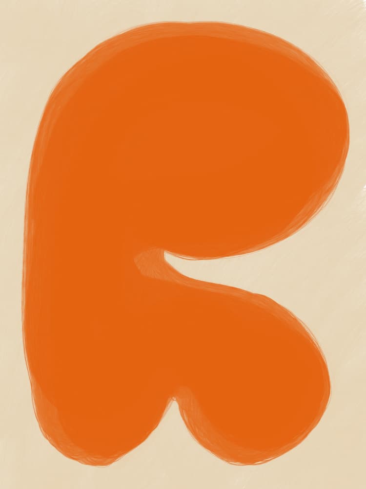 Soft Orange Abstract Shape by Studio Palette — canvas wall art
