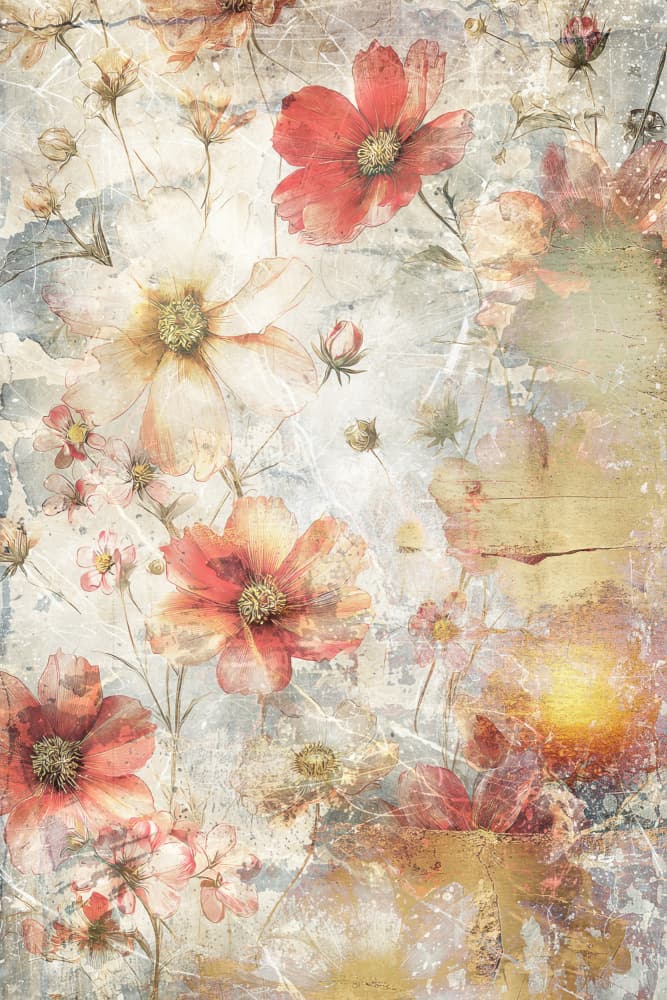 Vintage Floral Serenity by Rafal Kulik — canvas wall art