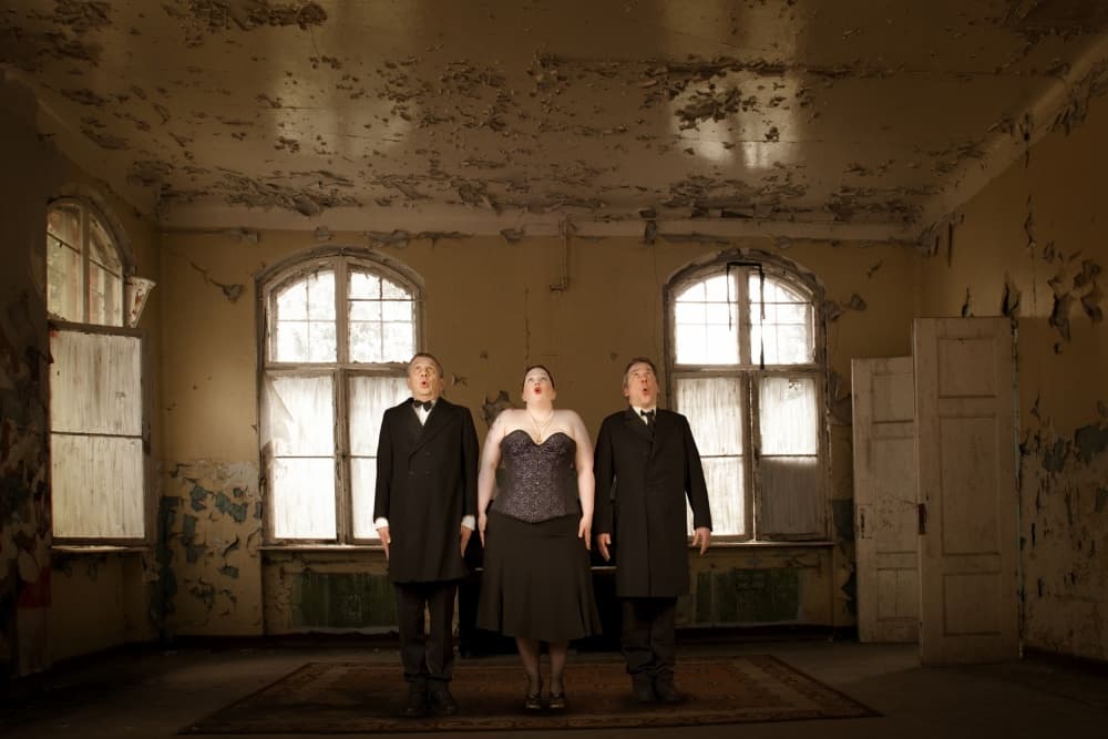 Singers in Abandoned Room by Christine von Diepenbroek — canvas wall art