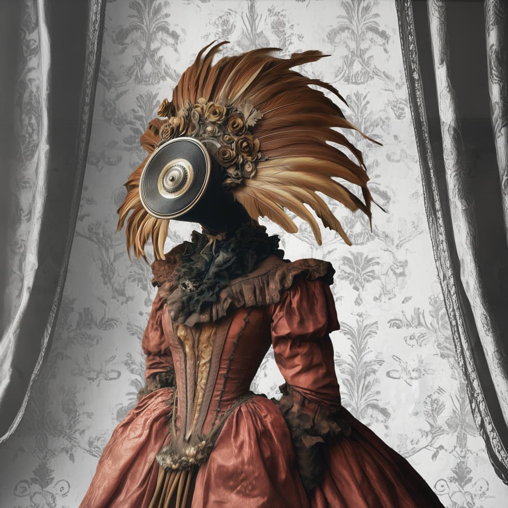 Elegant Phonograph Persona by Sue Skellern — canvas wall art