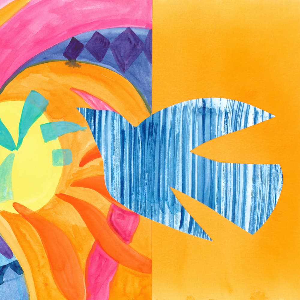 Abstract Bird Cut-Out by Isabelle Brent — canvas wall art