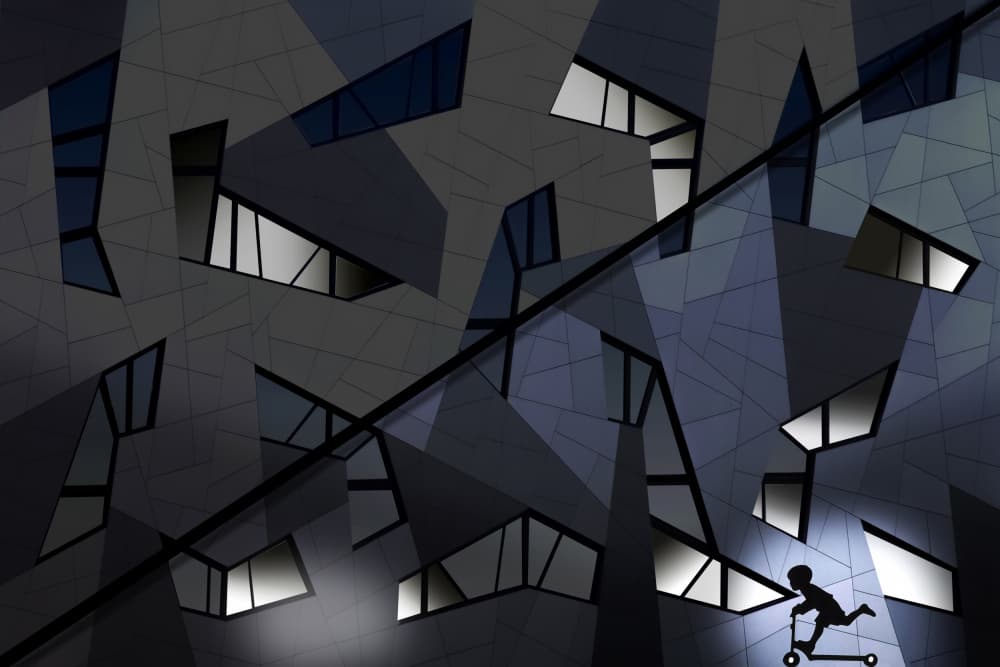 Child's Geometric Night by Anita Martin AnnaPileaFotografie — canvas wall art