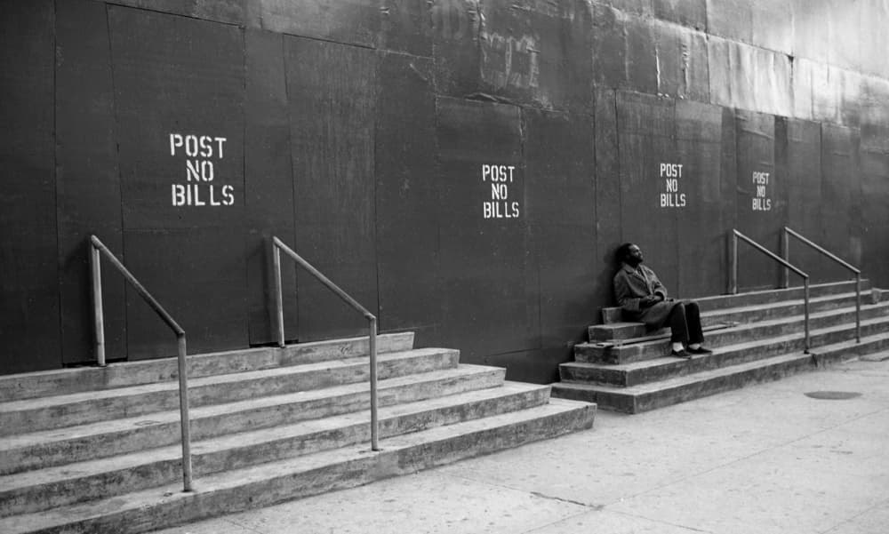 Solitary Man on Steps by Dieter Matthes — canvas wall art