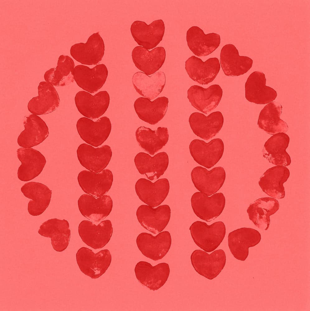 Romantic Red Hearts by Santhosh ch — canvas wall art