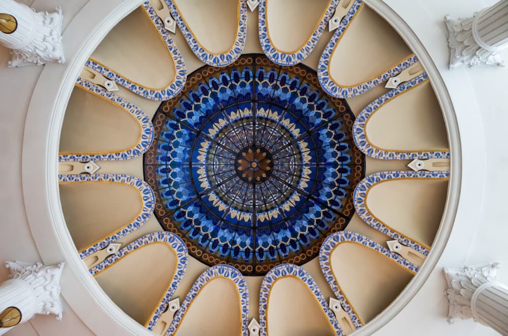 Ornate Blue Dome by R Suguri — canvas wall art