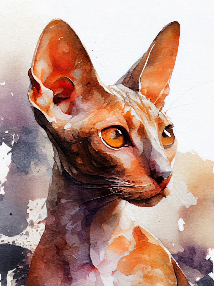 Warm Sphynx Gaze by Justyna Jaszke — canvas wall art