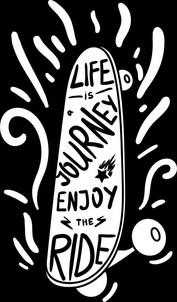 Enjoy The Ride Skateboard by Marika Barsrsind β canvas wall art