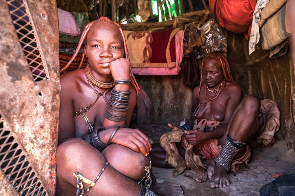 Himba Women Inside by Ella Waldman — canvas wall art