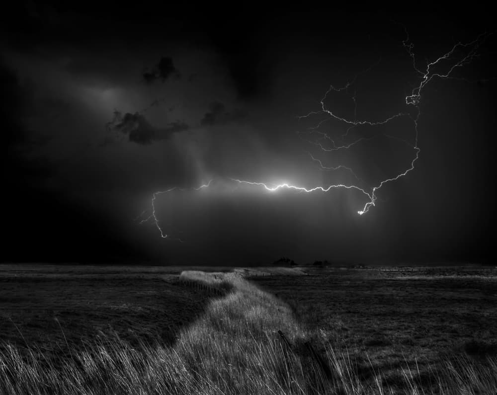 Dramatic Night Lightning by Yvette Depaepe — canvas wall art