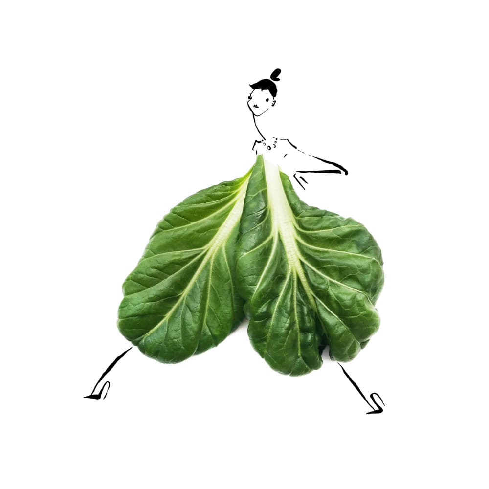 Green Leaf Fashion by Gretchen Roehrs — canvas wall art