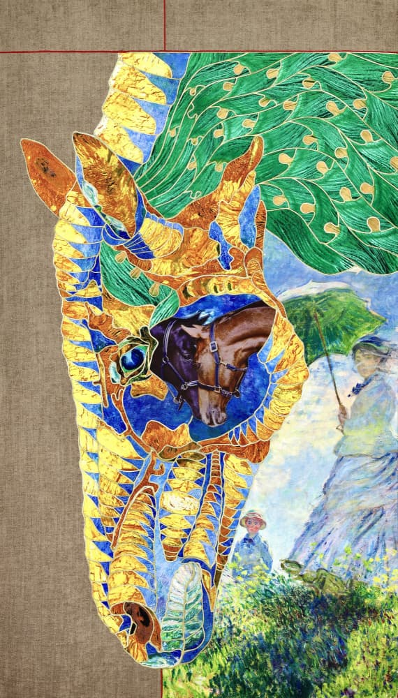 Vibrant Horse Impression by Kostyantin Malginov — canvas wall art
