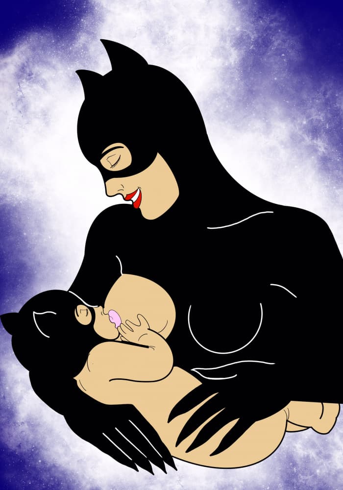 Cat Mother's Embrace by Tomas Härstedt — canvas wall art