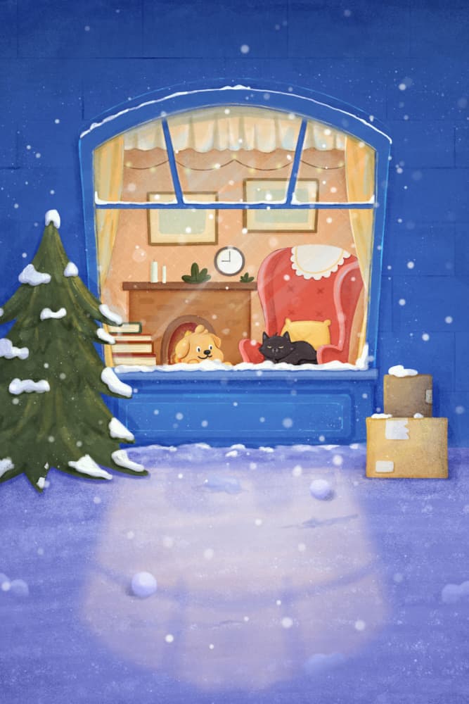 Cozy Winter Window by Xuan Thai — canvas wall art