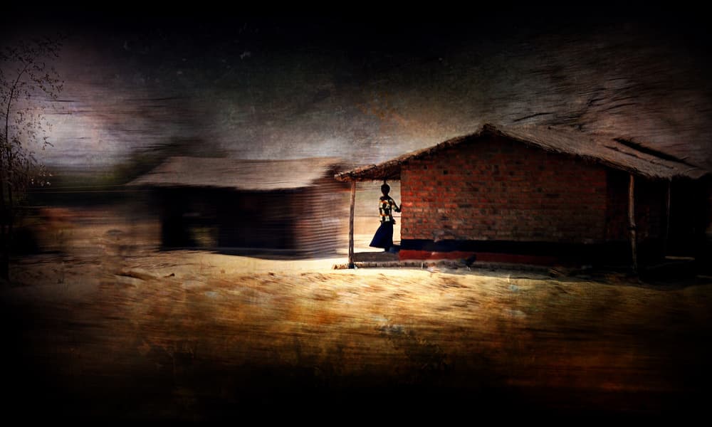 Village Hut Solitude by Antonio Grambone — canvas wall art