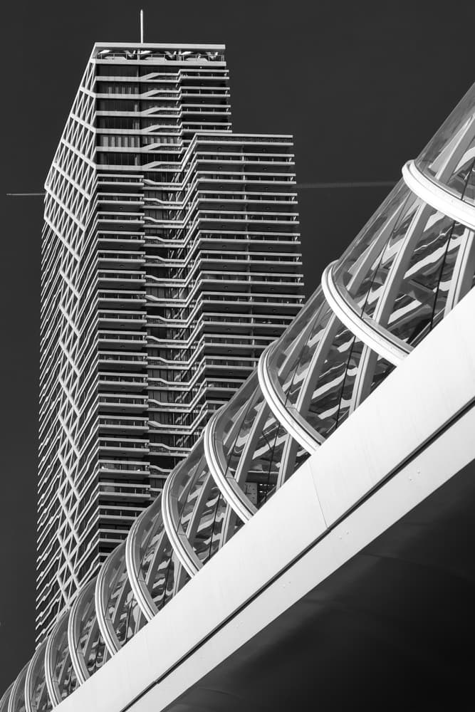 Black White Urban Geometry by Theo Luycx — canvas wall art