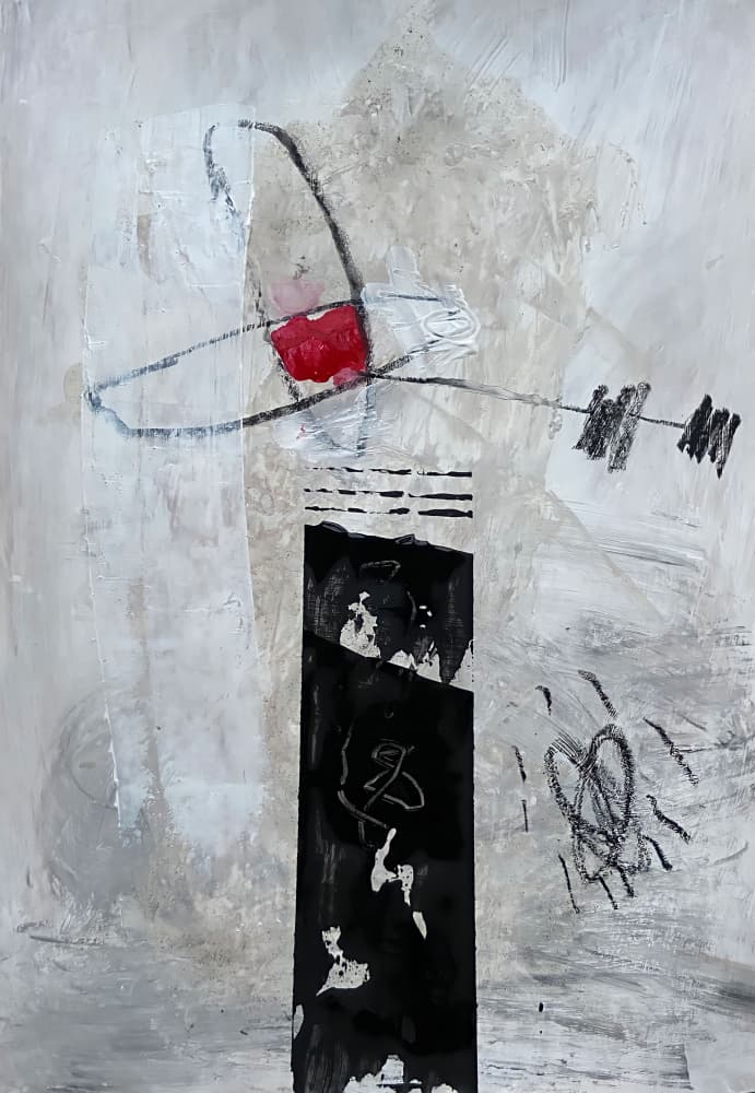 Bold Abstract Red by Afranio Raposo — canvas wall art