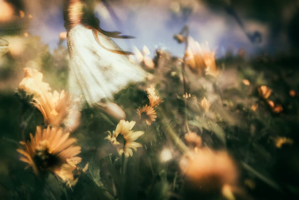 Ethereal Walk in Flowers by Charlaine Gerber — canvas wall art