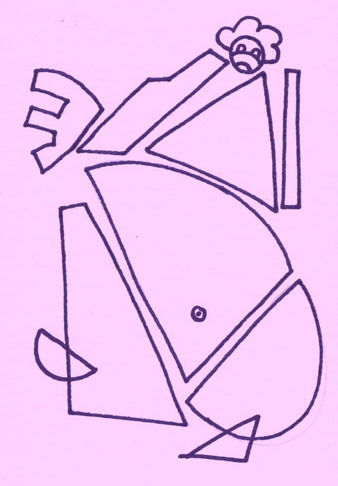 Playful Geometric Character by Santhosh ch — canvas wall art