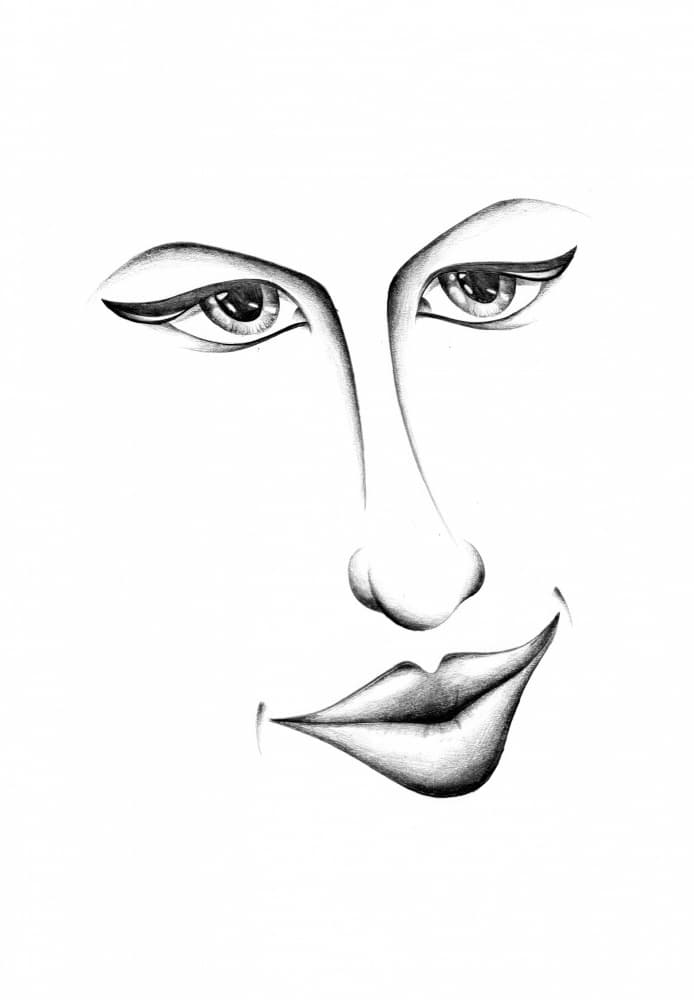 Enigmatic Gaze and Smile by Kulik — canvas wall art