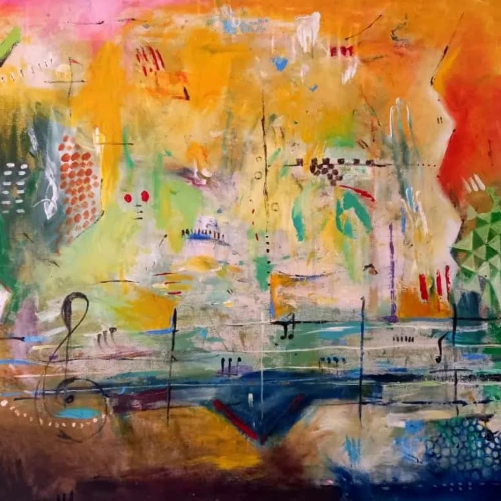 Colorful Abstract Melody by Nico Phooko — canvas wall art