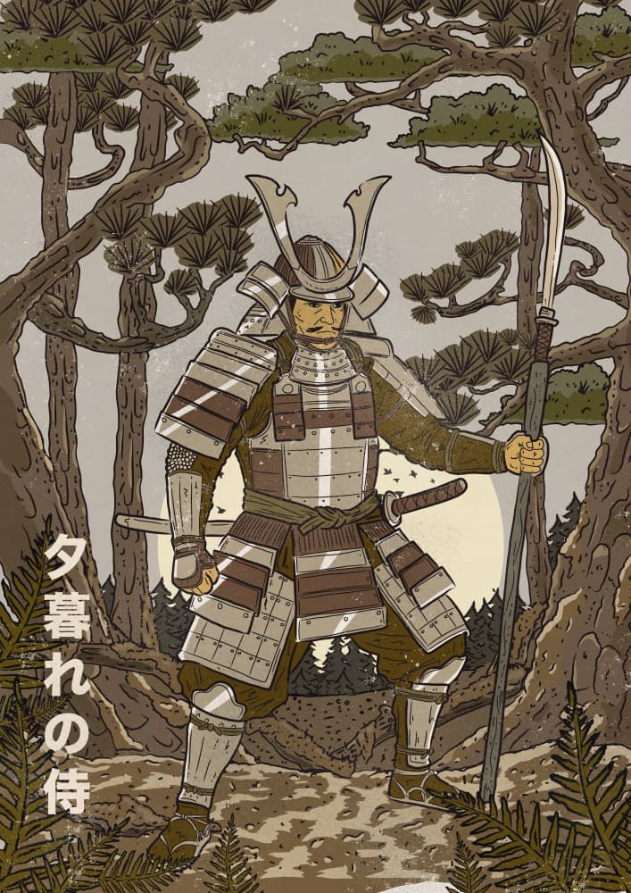 Samurai Forest Guardian by Nicholas — canvas wall art