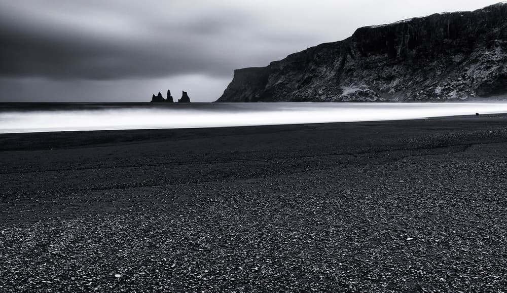 Dramatic Black Sand Coast by Julien Oncete — canvas wall art