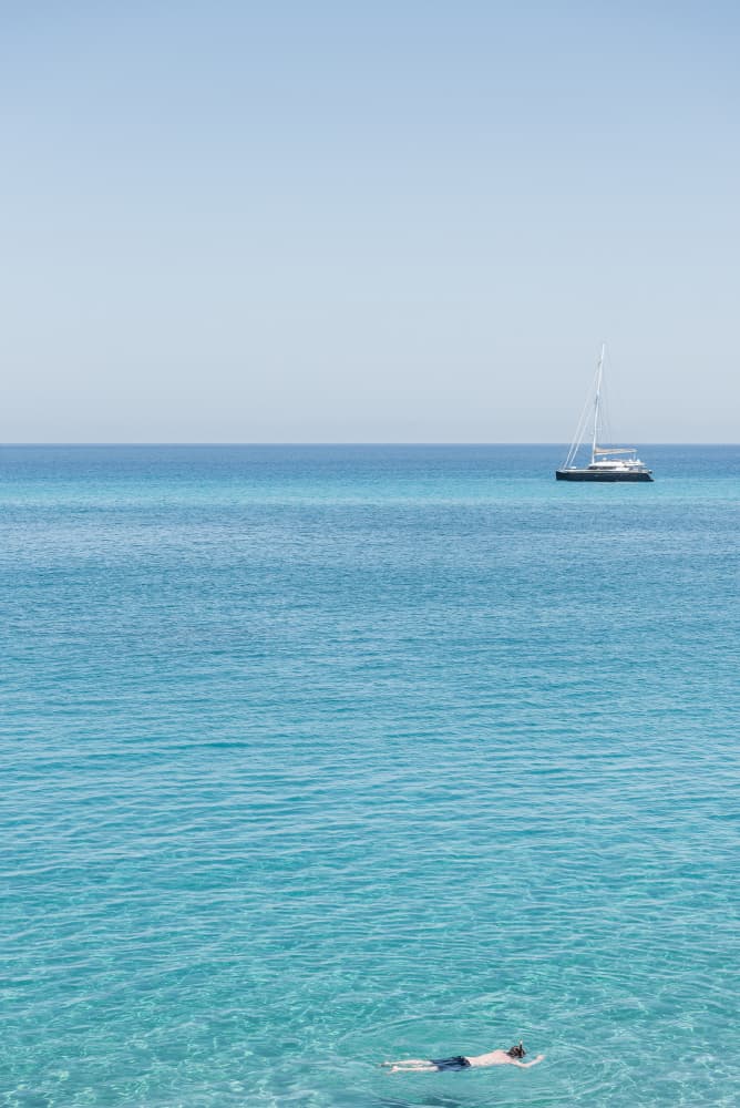 Serene Blue Ocean Swim by Photolovers — canvas wall art