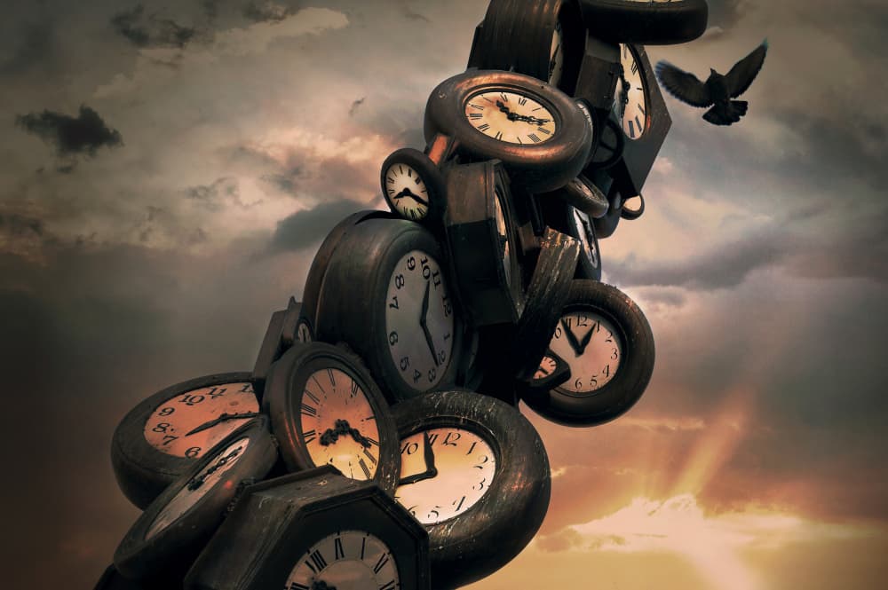 Time Flies Surreal Sky by Adela Lia Rusu — canvas wall art