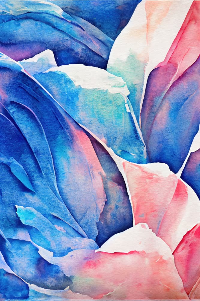 Fluid Blue Pink Abstract by Mauro — canvas wall art