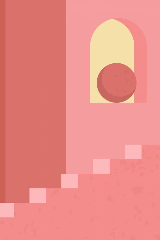 Pink Moon Archway by jay stanley — canvas wall art