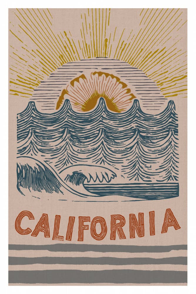 California Sun Waves by casa cartissi — canvas wall art
