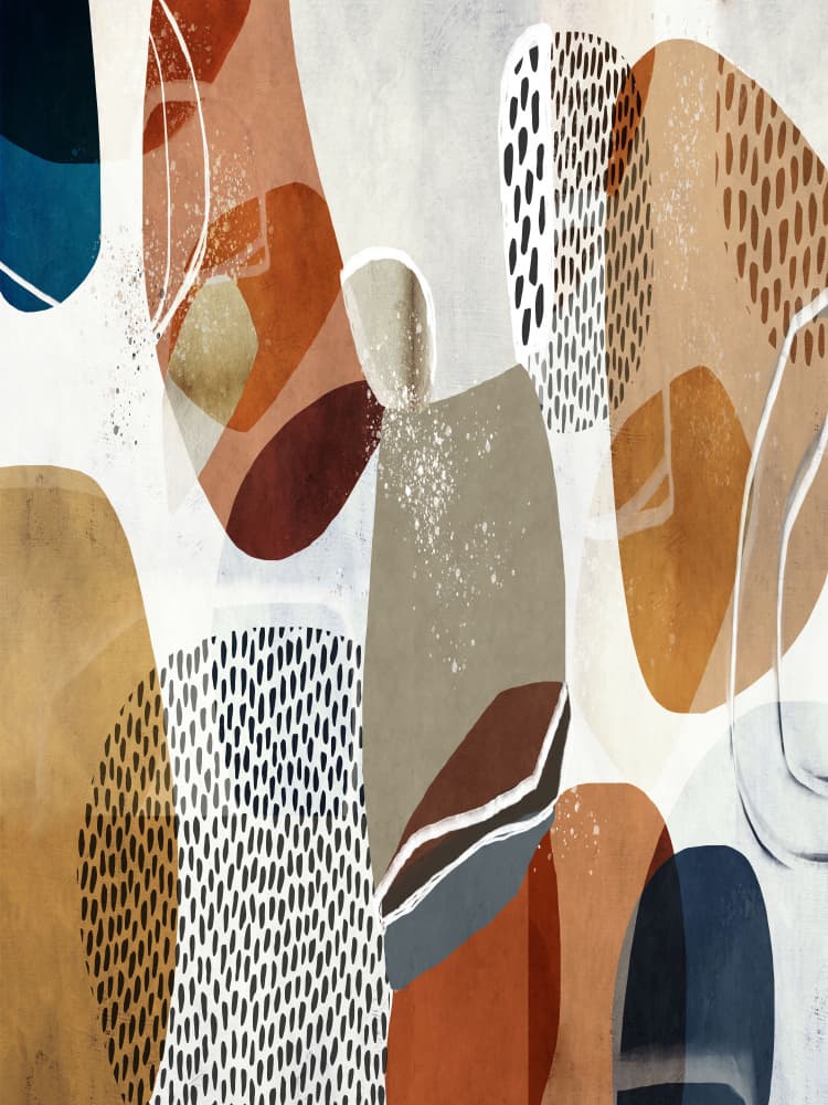 Organic Earthy Shapes by Roberto Moro — canvas wall art