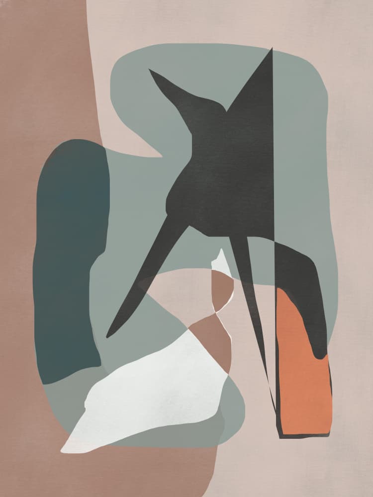 Abstract Earthy Shapes by Little Dean — canvas wall art