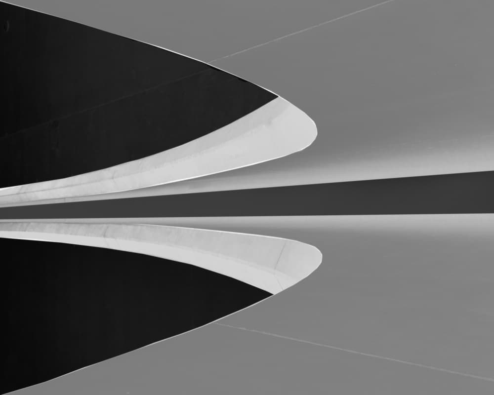 Monochrome Curved Forms by Olavo Azevedo — canvas wall art