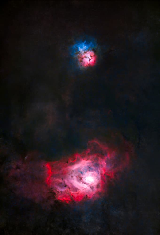 Vibrant Space Nebulae by Jianshu — canvas wall art
