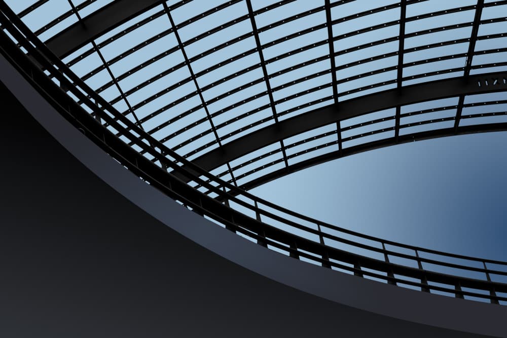 Modern Curved Glass Ceiling by Greetje van Son — canvas wall art