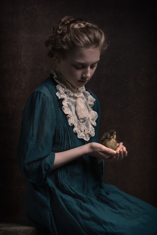 Gentle Girl Duckling by Carine Belzon — canvas wall art