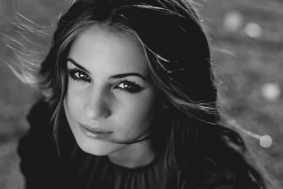 Beautiful Woman's Gaze by Goran Jovic — canvas wall art