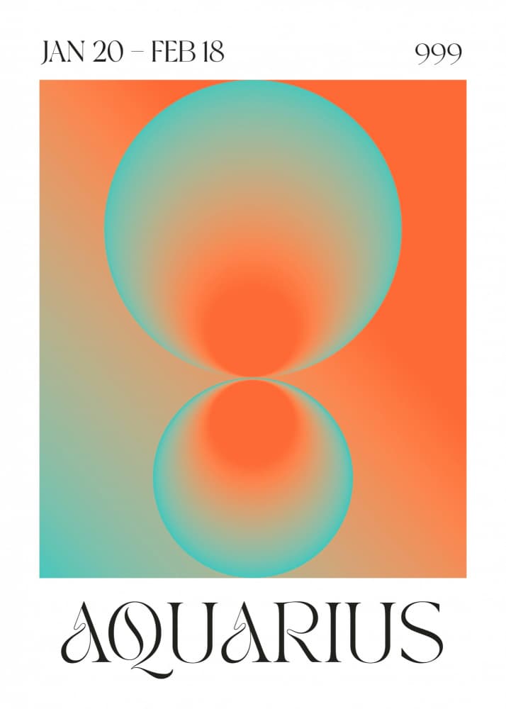 Modern Aquarius Gradient by Valeria Castillo — canvas wall art