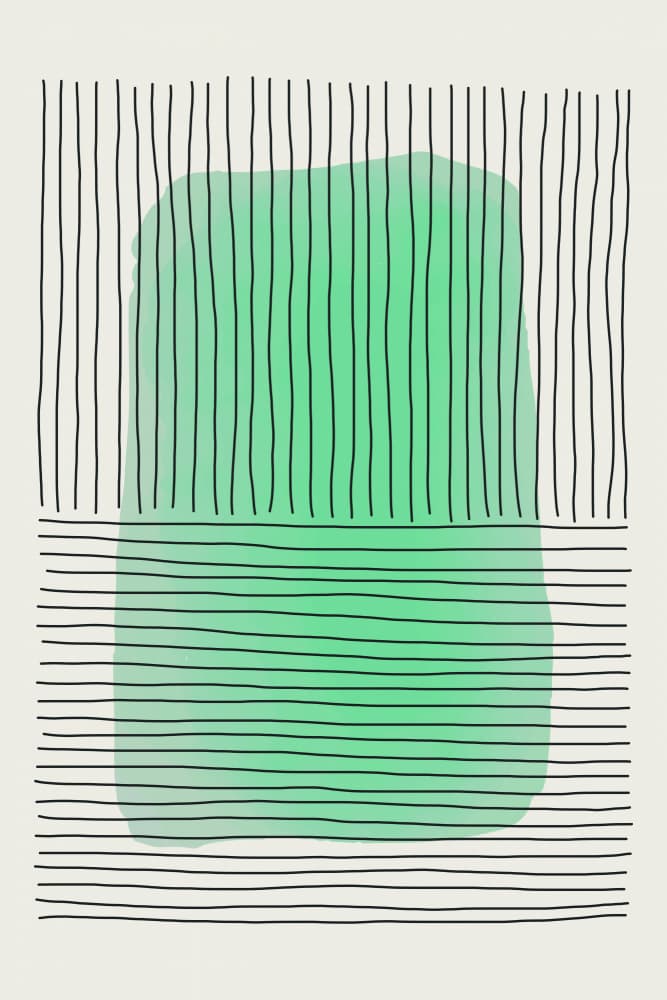 Organic Green Lines by jay stanley — canvas wall art