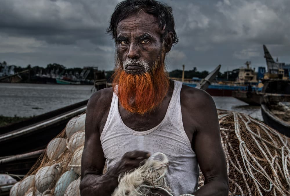 Orange Bearded Fisherman by Joxe Inazio Kuesta Garmendia — canvas wall art