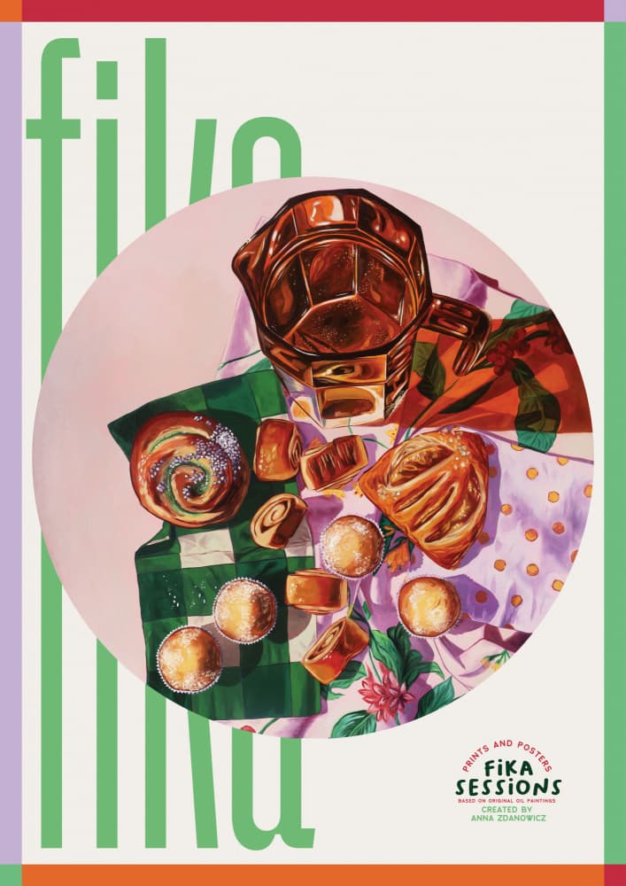 Delicious Fika Spread by Anna Zdanowicz — canvas wall art