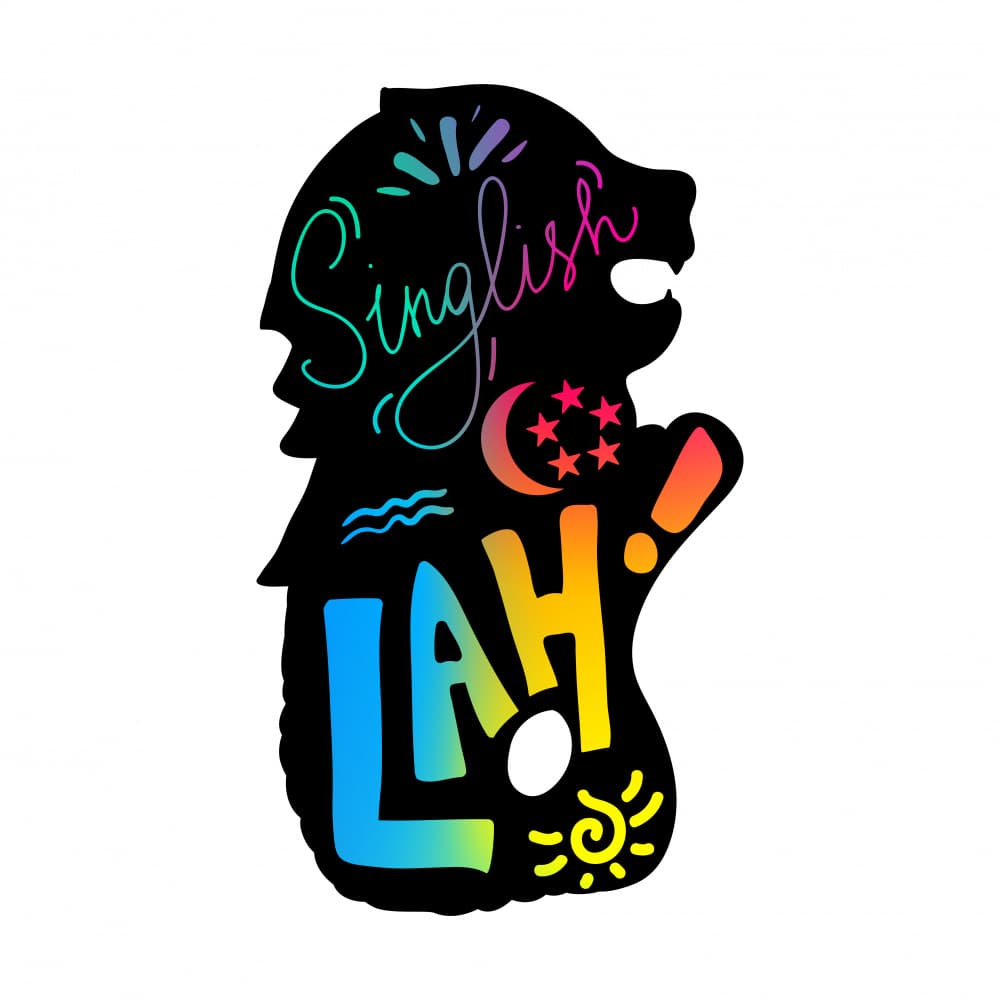 Colorful Singlish Merlion by Marika Barsrsind β canvas wall art