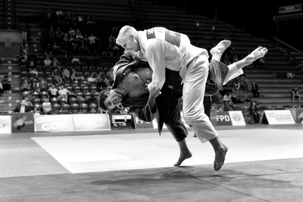 Judo Throw Action by Marcel Rebro — canvas wall art