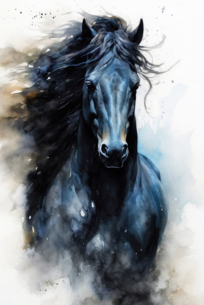 Dark Horse Gallop by Justyna Jaszke — canvas wall art