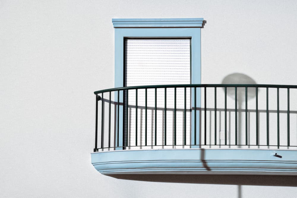 Light Blue Balcony by Ina Tänzer — canvas wall art